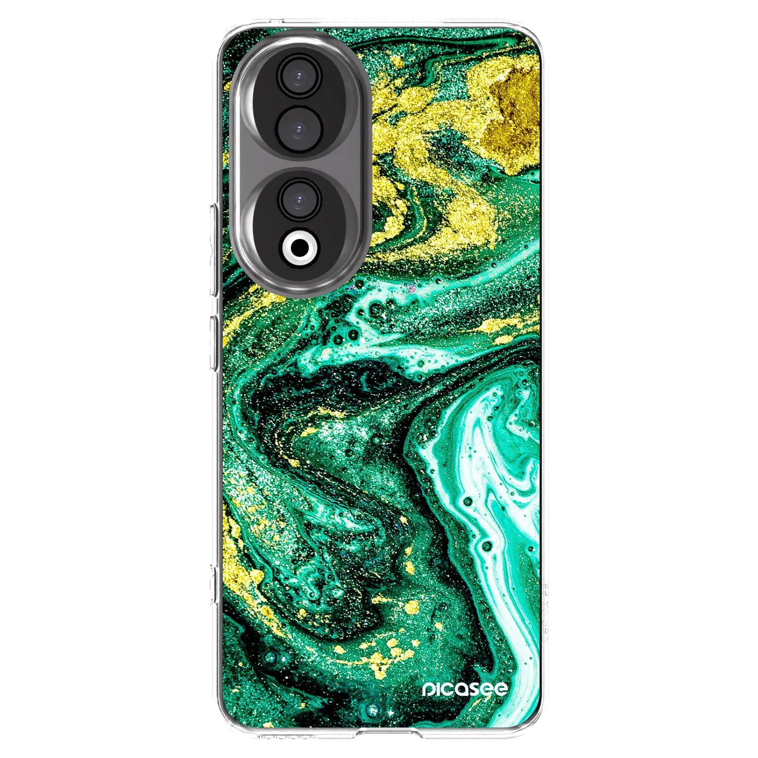 Picasee silikonska prozirna maskica za Honor 90 5G - Green Gold