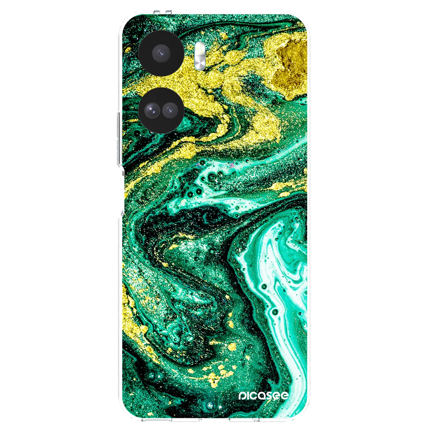 Picasee silikonska prozirna maskica za Honor 90 Lite 5G - Green Gold