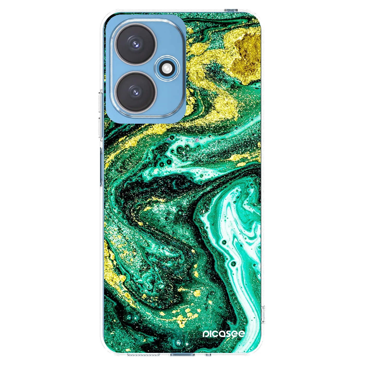 Picasee silikonska prozirna maskica za Xiaomi Redmi 13C 5G - Green Gold