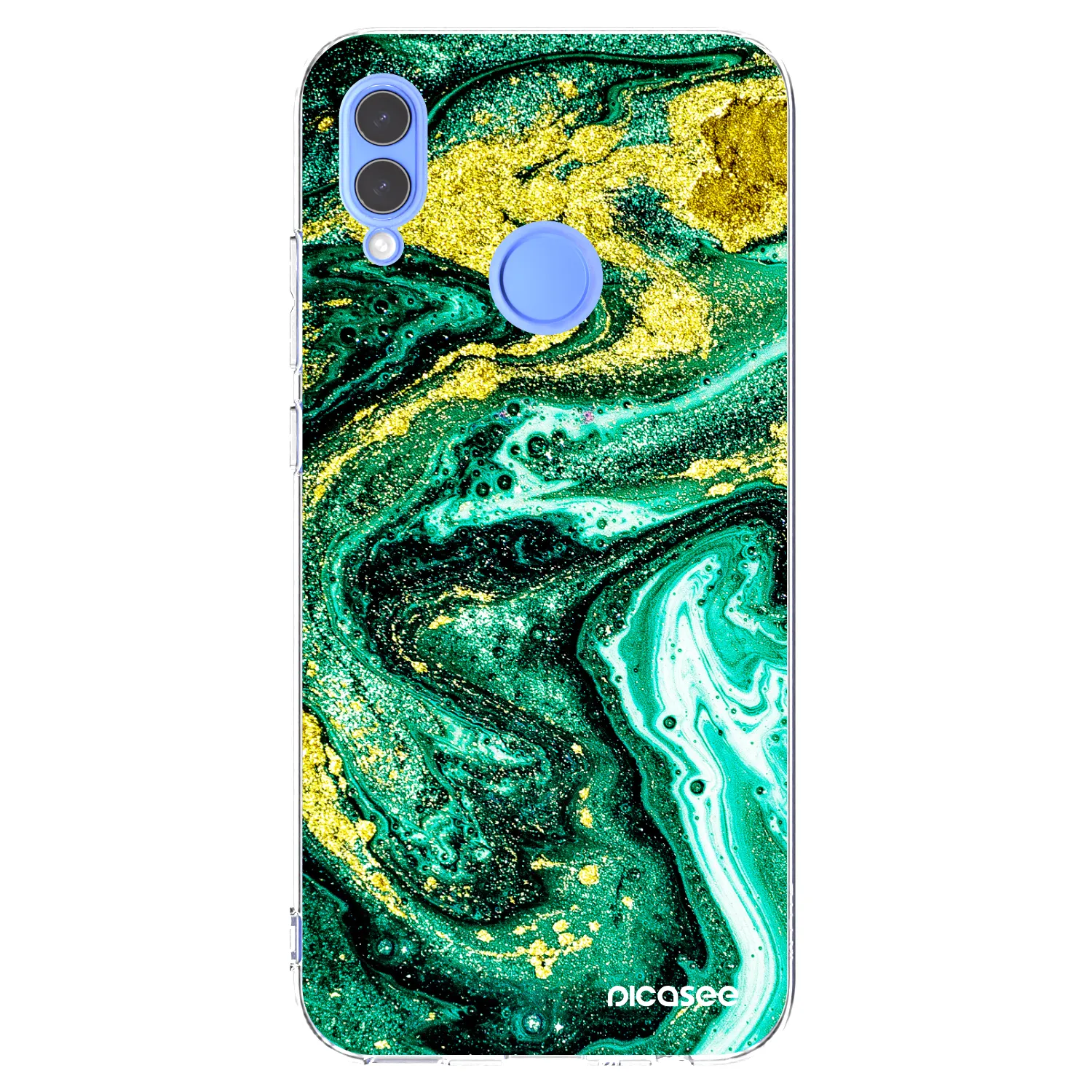 Picasee silikonska prozirna maskica za Honor 10 Lite - Green Gold