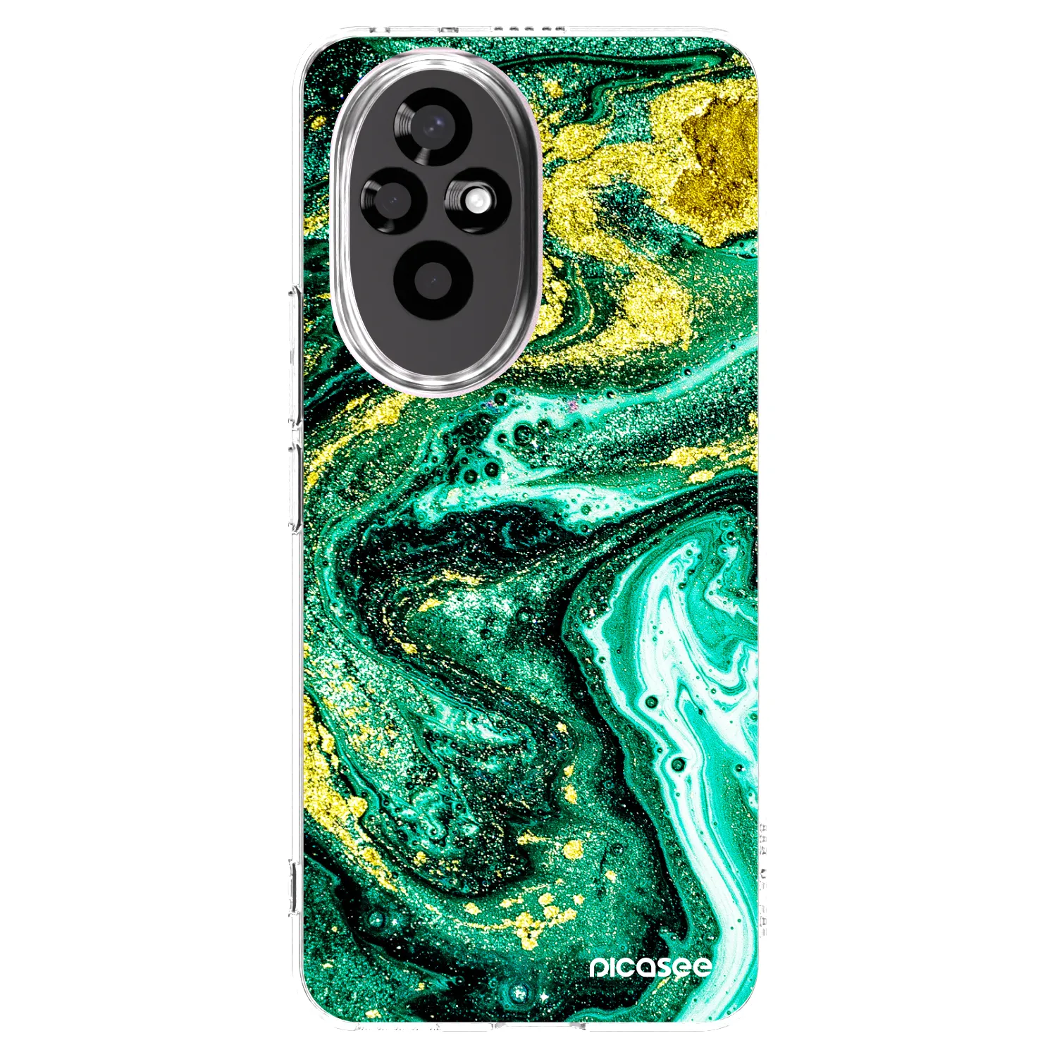 Picasee silikonska prozirna maskica za Honor 200 Pro 5G - Green Gold
