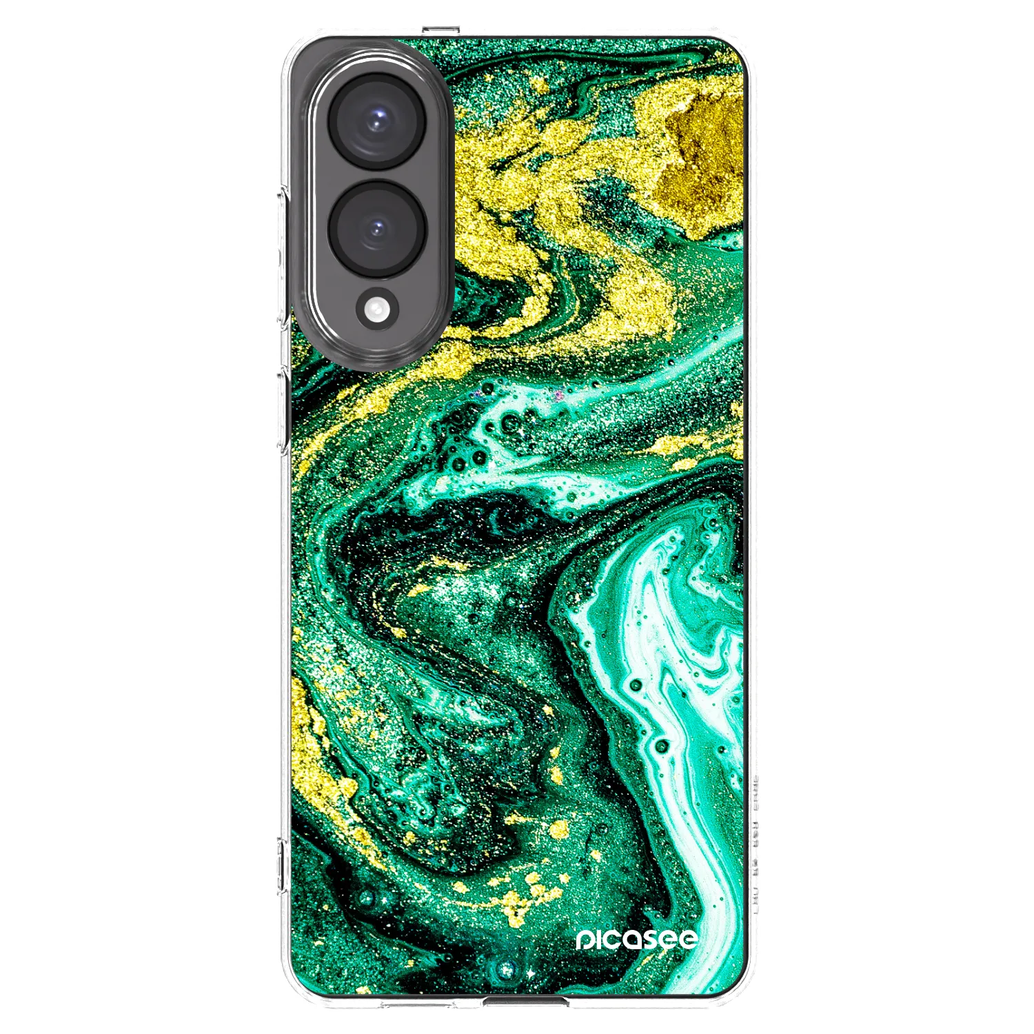 Picasee silikonska prozirna maskica za Samsung Galaxy S25 Edge 5G - Green Gold