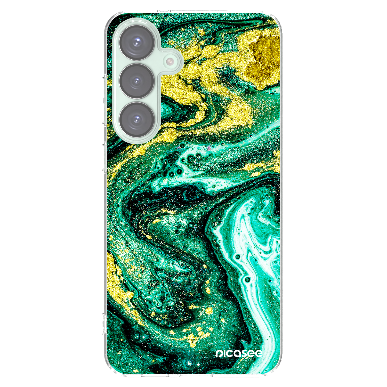Picasee silikonska prozirna maskica za Samsung Galaxy S25+ 5G - Green Gold