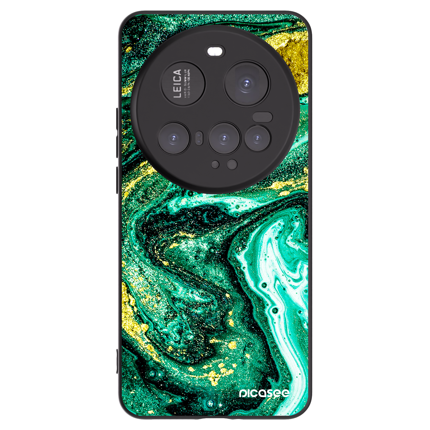 Picasee crna silikonska maskica za Xiaomi 15 Ultra - Green Gold