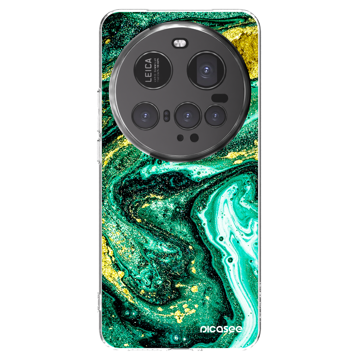 Picasee silikonska prozirna maskica za Xiaomi 15 Ultra - Green Gold