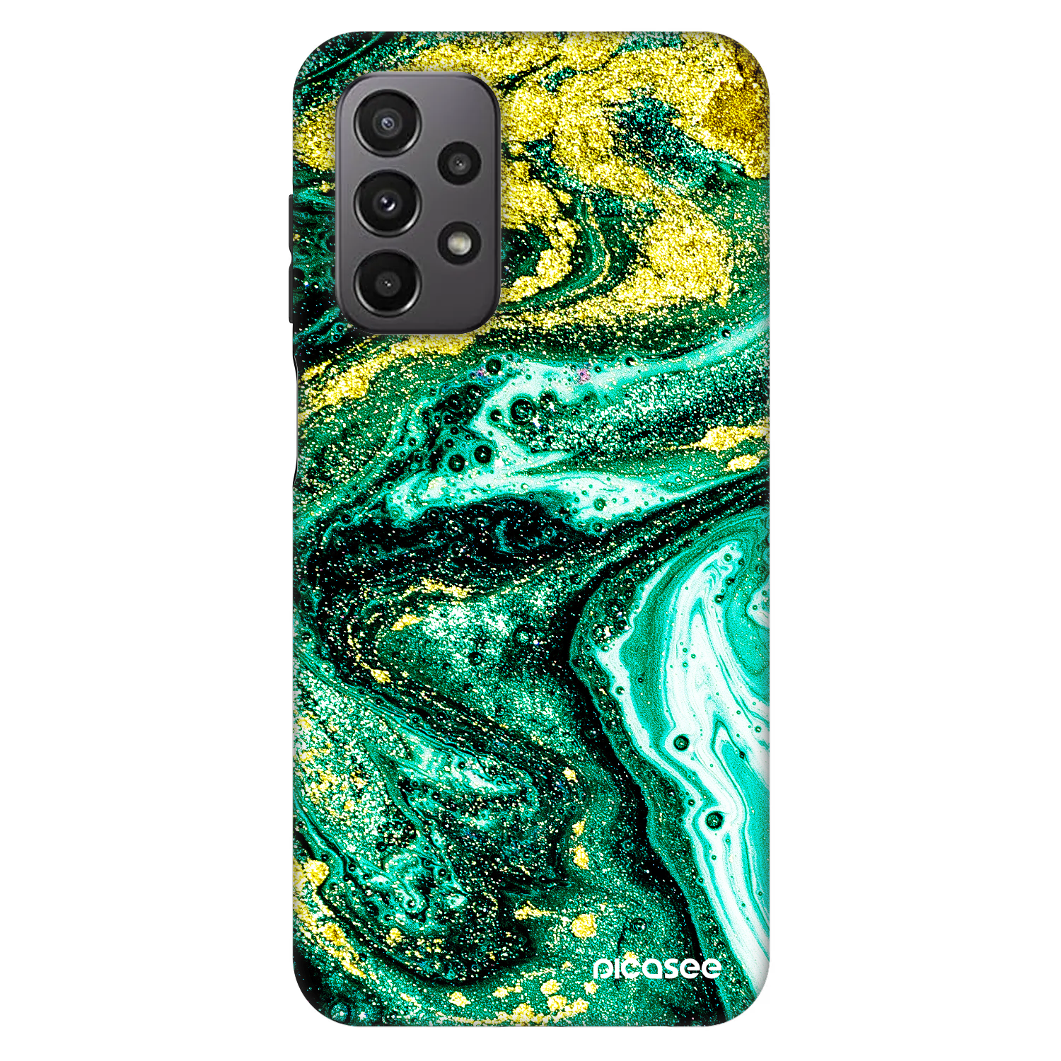 Picasee Fashion Case za Samsung Galaxy A23 A236B 5G - Green Gold