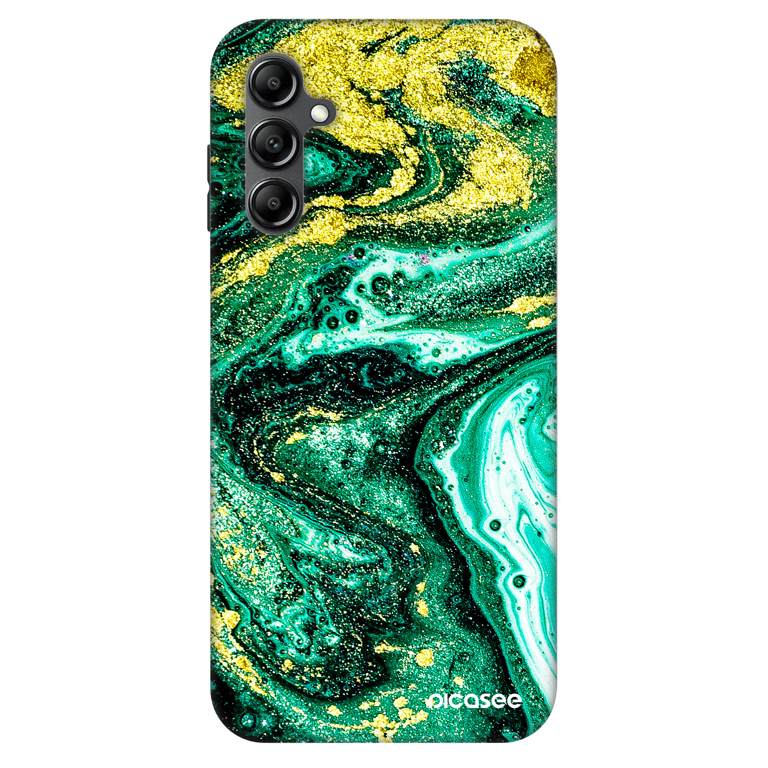 Picasee Fashion Case za Samsung Galaxy A14 5G A146P - Green Gold