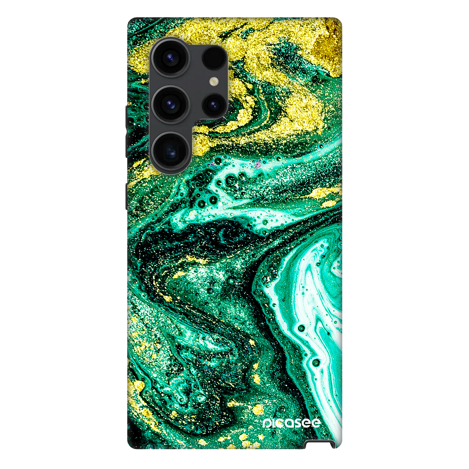 Picasee Fashion Case PowerShare pro Samsung Galaxy S24 Ultra S928B 5G - Green Gold