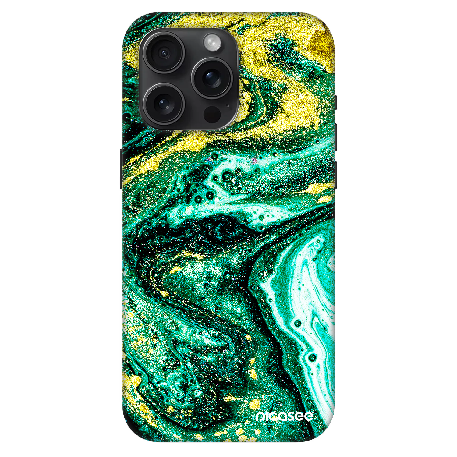 Picasee Fashion Case MagSafe za Apple iPhone 15 Pro Max - Green Gold