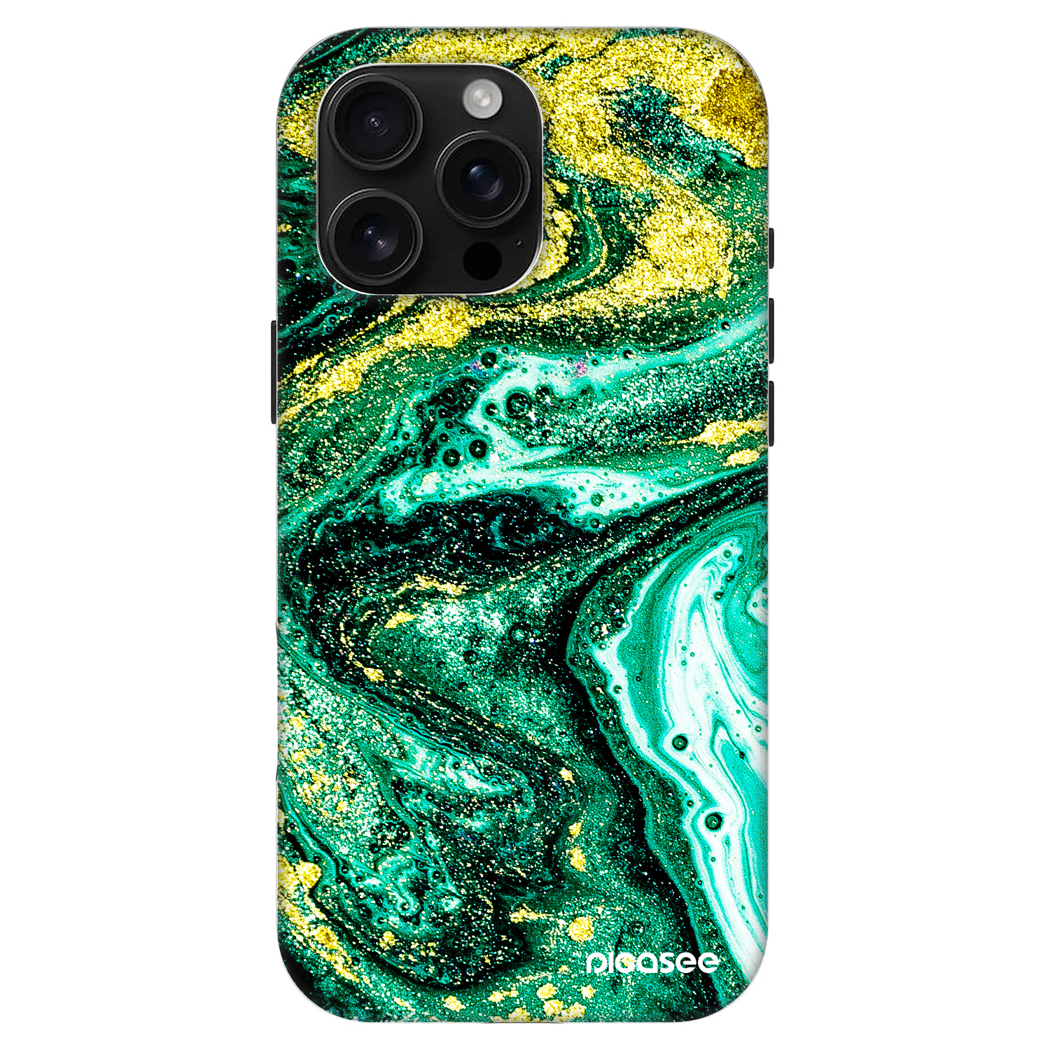 Picasee Fashion Case MagSafe za Apple iPhone 16 Pro Max - Green Gold