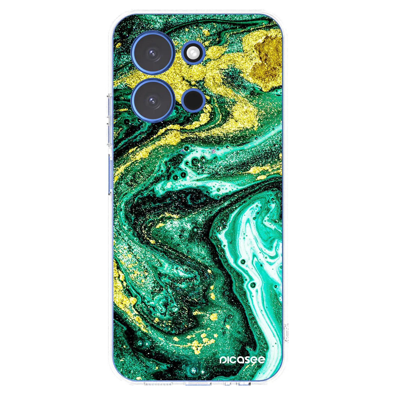 Picasee silikonska prozirna maskica za Xiaomi Redmi 15C 4G - Green Gold