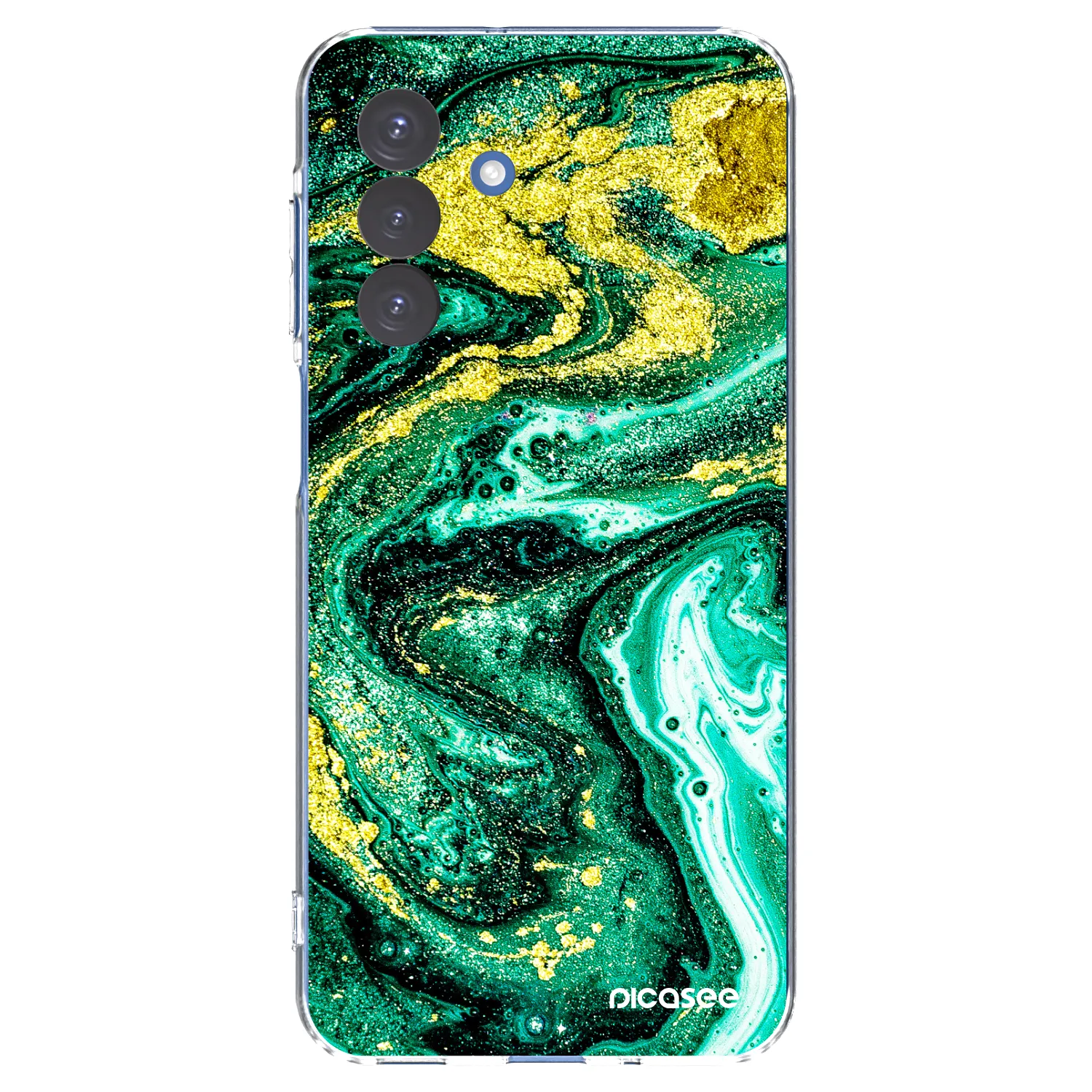 Picasee silikonska prozirna maskica za Samsung Galaxy A17 5G - Green Gold