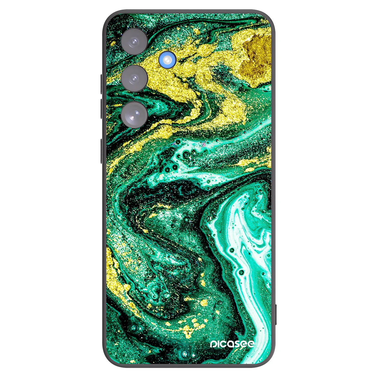 Picasee crna silikonska maskica za Samsung Galaxy S25 FE 5G - Green Gold
