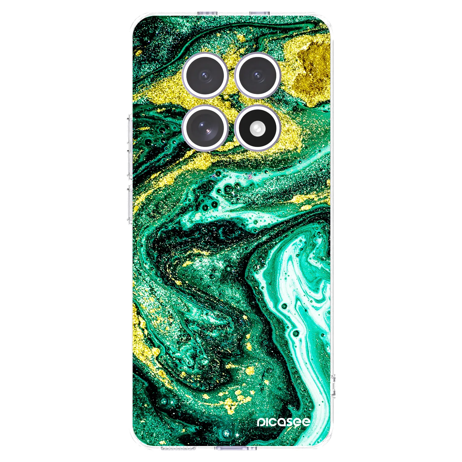 Picasee silikonska prozirna maskica za Xiaomi Redmi Note 15 - Green Gold