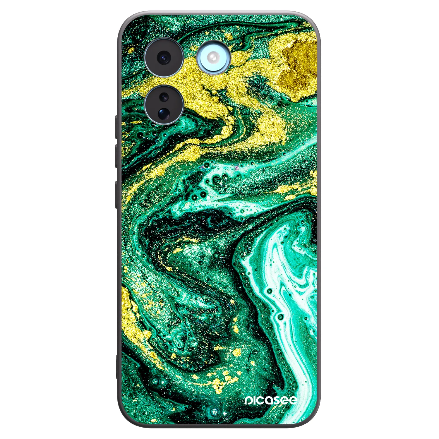 Picasee crna silikonska maskica za Xiaomi Redmi Note 17 Pro MAX 5G - Green Gold