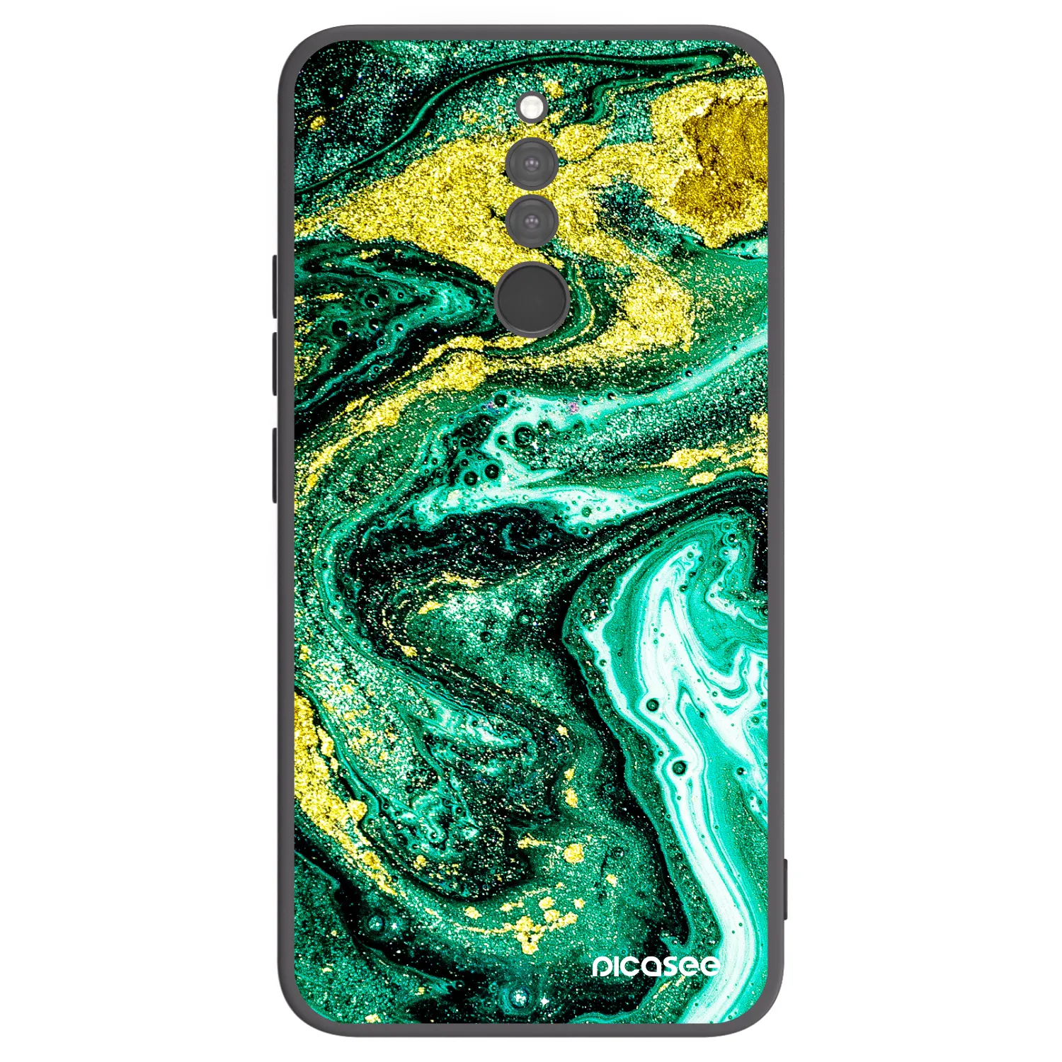 Picasee crna silikonska maskica za Xiaomi Redmi 8 - Green Gold