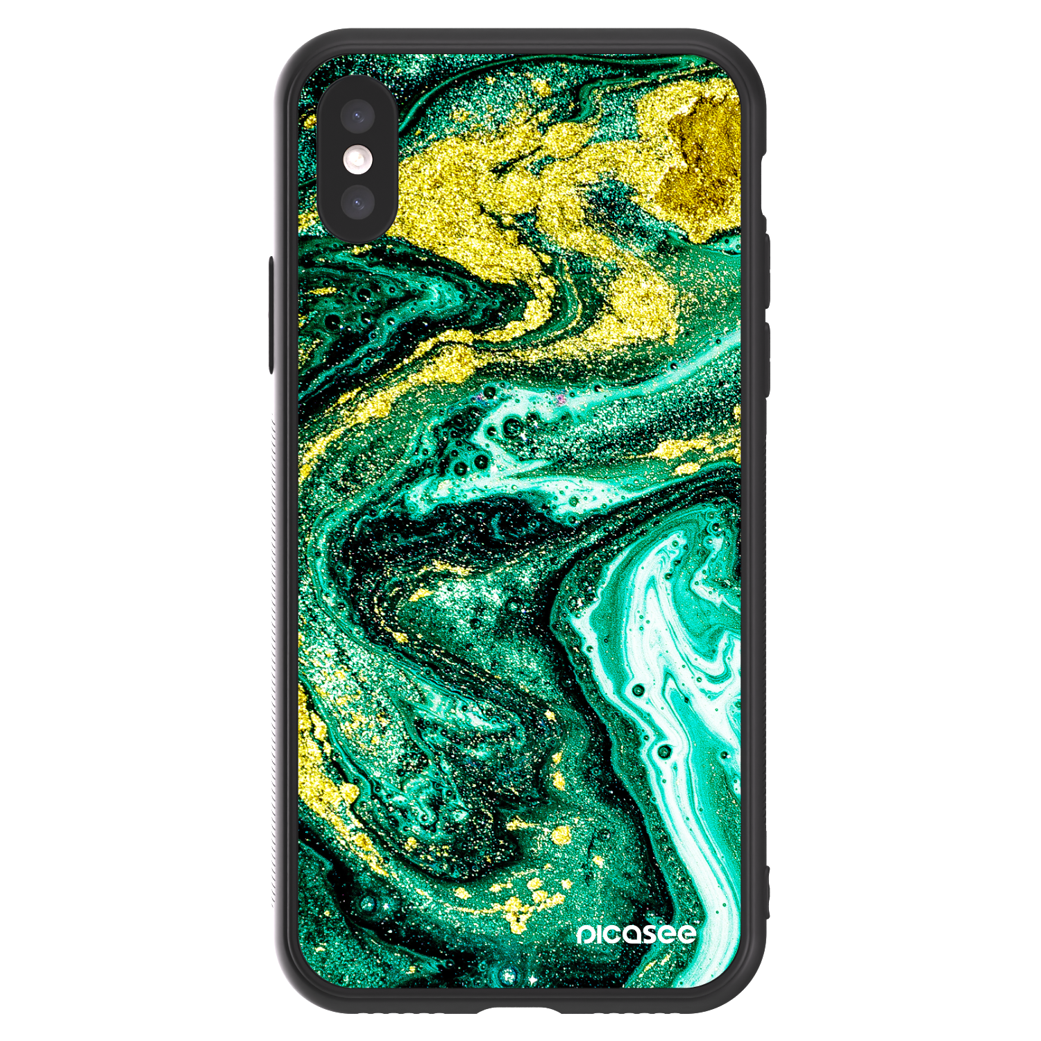 Picasee ULTIMATE CASE za Apple iPhone X/XS - Green Gold