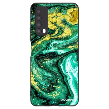 Picasee crna silikonska maskica za Huawei P Smart 2021 - Green Gold