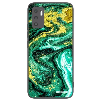 Picasee crna silikonska maskica za Xiaomi Redmi Note 10 5G - Green Gold