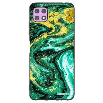 Picasee crna silikonska maskica za Samsung Galaxy A22 A226B 5G - Green Gold