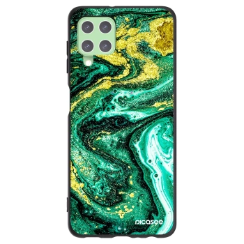 Picasee crna silikonska maskica za Samsung Galaxy A22 A225F 4G - Green Gold