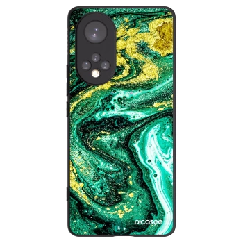 Picasee crna silikonska maskica za Huawei Nova 9 - Green Gold