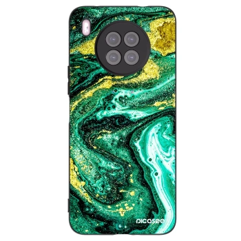 Picasee crna silikonska maskica za Huawei Nova 8i - Green Gold