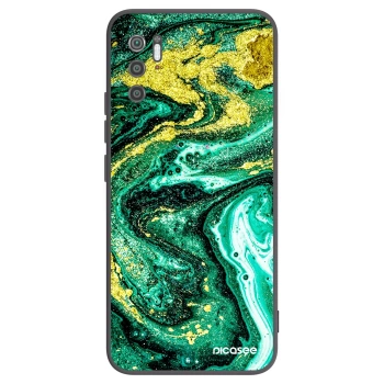 Picasee crna silikonska maskica za Xiaomi Poco M3 Pro 5G - Green Gold