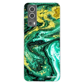 Picasee silikonska prozirna maskica za Vivo Y72 5G - Green Gold