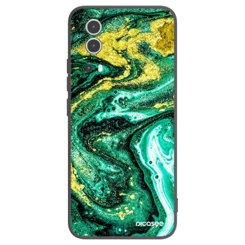 Picasee crna silikonska maskica za Vivo Y72 5G - Green Gold