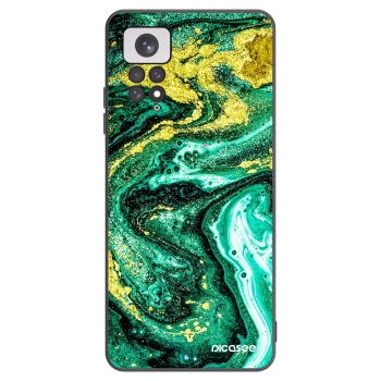Picasee crna silikonska maskica za Xiaomi Redmi Note 11 - Green Gold