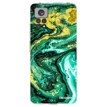 Picasee silikonska prozirna maskica za Xiaomi Redmi Note 11 - Green Gold