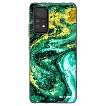 Picasee crna silikonska maskica za Xiaomi Redmi Note 11 Pro - Green Gold