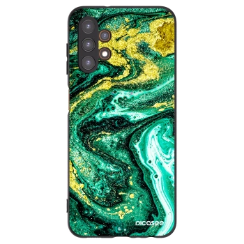Picasee crna silikonska maskica za Samsung Galaxy A13 4G A135 - Green Gold