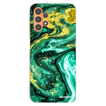 Picasee silikonska prozirna maskica za Samsung Galaxy A13 4G A135 - Green Gold