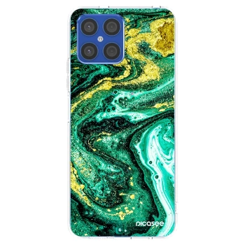 Picasee silikonska prozirna maskica za Honor X8 4G - Green Gold