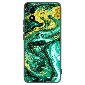 Picasee crna silikonska maskica za Vivo Y01 - Green Gold