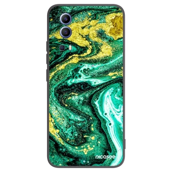 Picasee crna silikonska maskica za Vivo Y52 5G - Green Gold