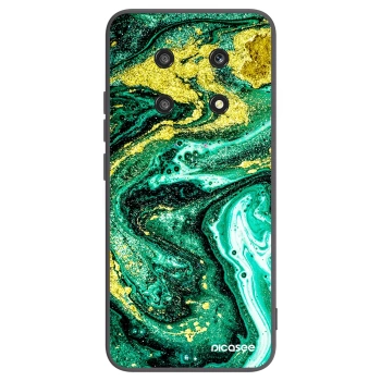 Picasee crna silikonska maskica za Honor Magic4 Lite 5G - Green Gold