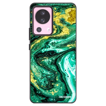 Picasee crna silikonska maskica za Xiaomi 13 Lite - Green Gold
