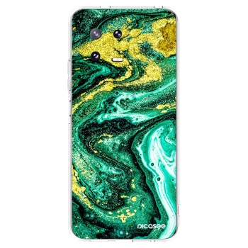 Picasee silikonska prozirna maskica za Xiaomi 13 Pro - Green Gold