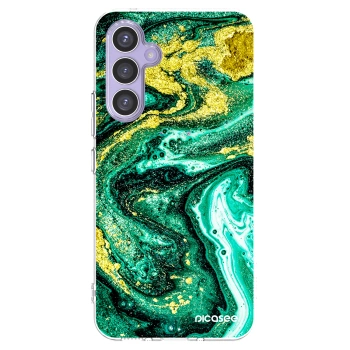 Picasee silikonska prozirna maskica za Samsung Galaxy A54 5G A546B - Green Gold