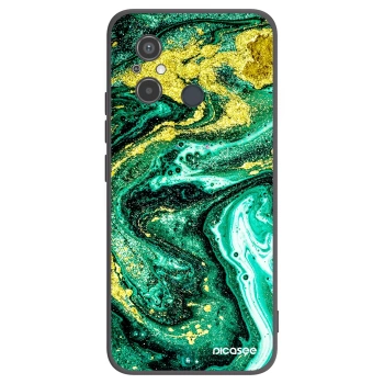 Picasee crna silikonska maskica za Xiaomi Redmi 12C - Green Gold