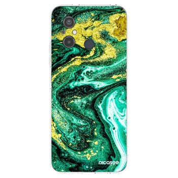 Picasee silikonska prozirna maskica za Xiaomi Redmi 12C - Green Gold
