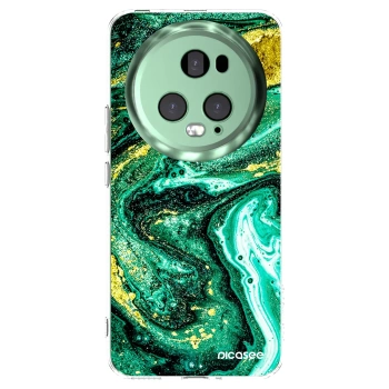 Picasee silikonska prozirna maskica za Honor Magic5 Pro - Green Gold