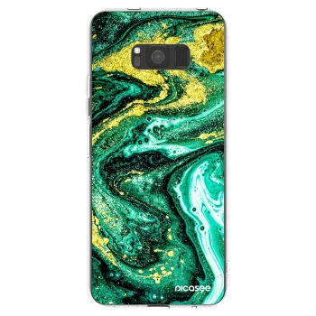 Picasee silikonska prozirna maskica za Samsung Galaxy S8 G950F - Green Gold