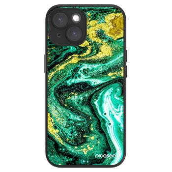 Picasee ULTIMATE CASE MagSafe za Apple iPhone 15 - Green Gold