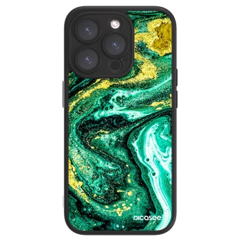 Picasee ULTIMATE CASE MagSafe za Apple iPhone 15 Pro - Green Gold