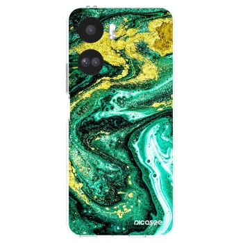 Picasee silikonska prozirna maskica za Honor 90 Lite 5G - Green Gold