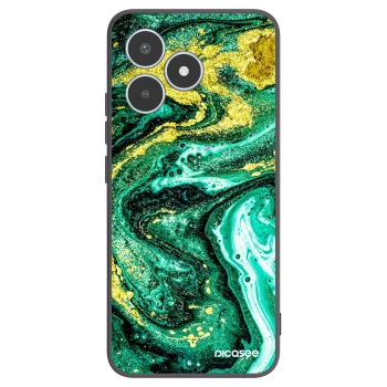 Picasee crna silikonska maskica za Realme C53 - Green Gold